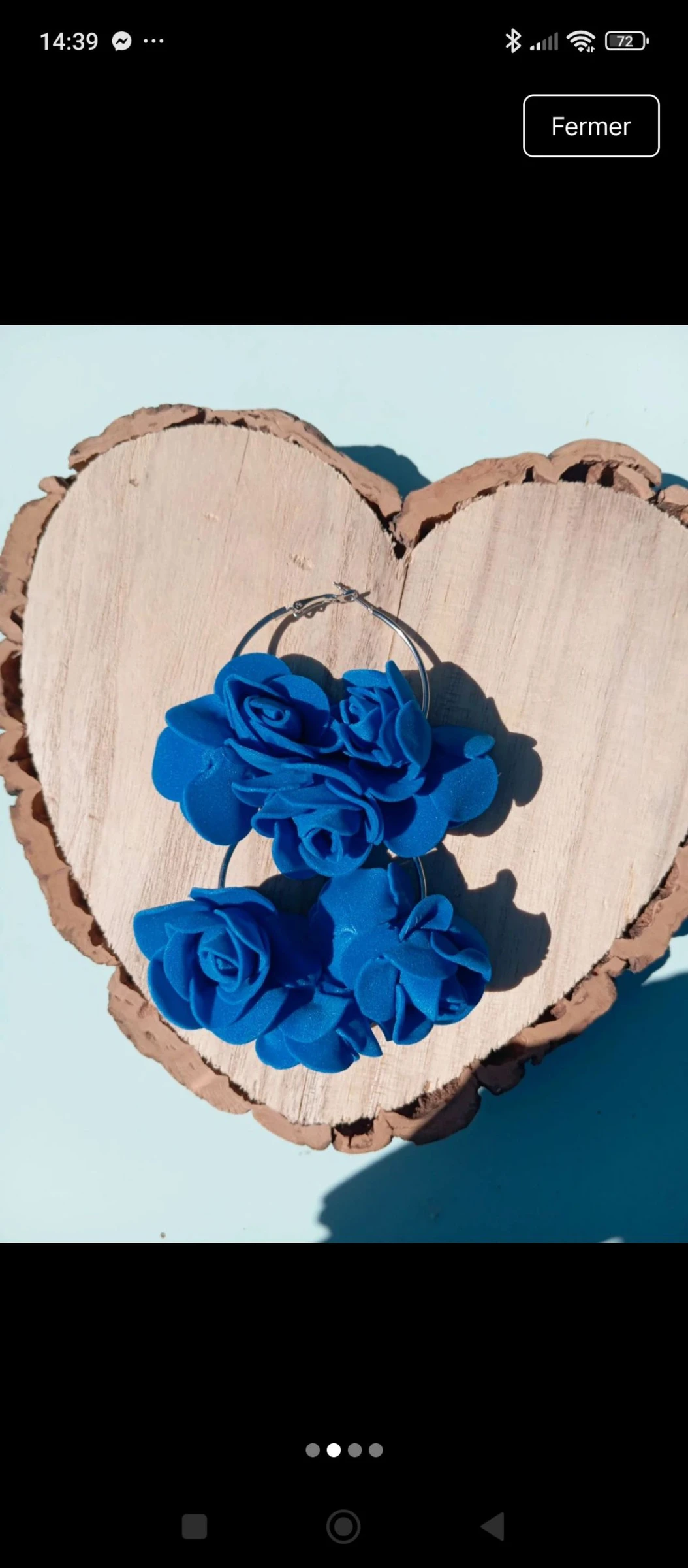 Créoles bleu roy